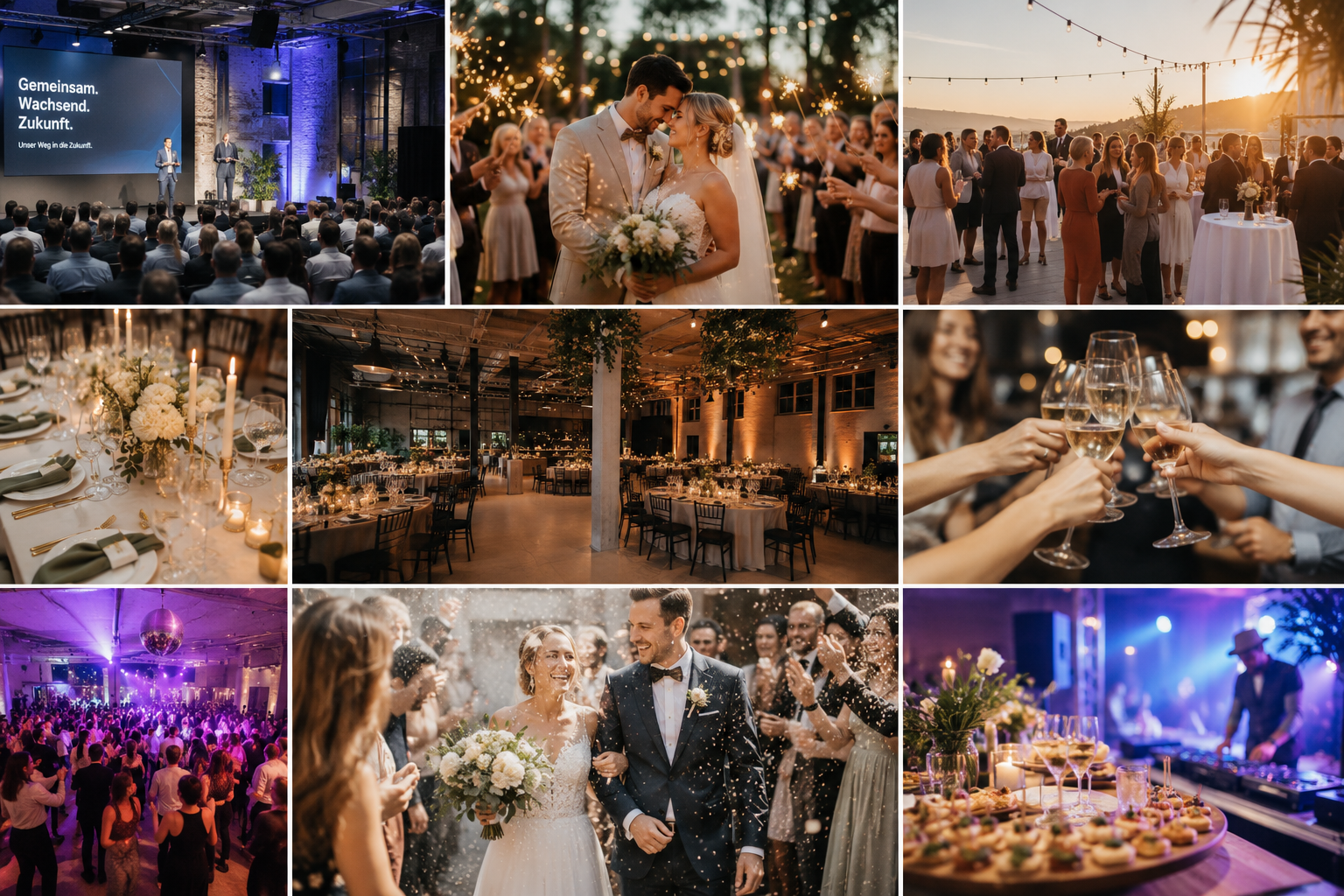 Impressionen von Event-Shuttle-Fahrten: Firmenfeier, Hochzeit und Veranstaltungen